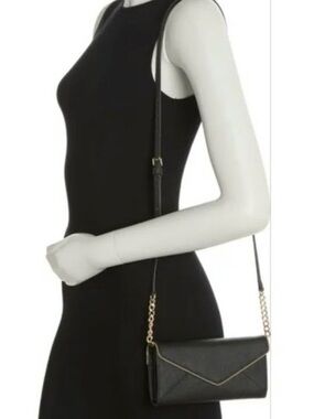 Rebecca Minkoff Black Leather CLEO Crossbody Wallet on Chain Bag Like New🌟